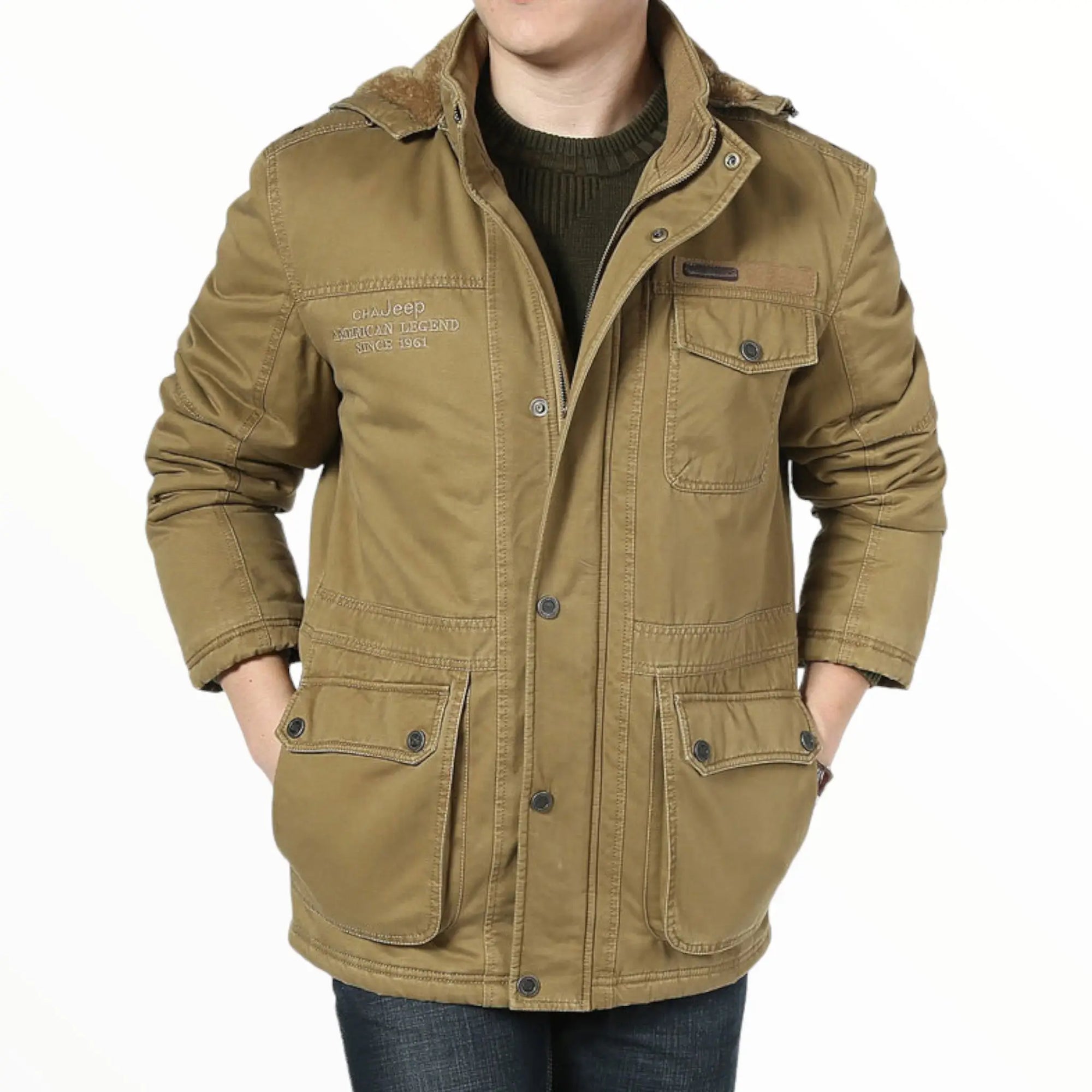 Army Green Jacket Hooded Parka