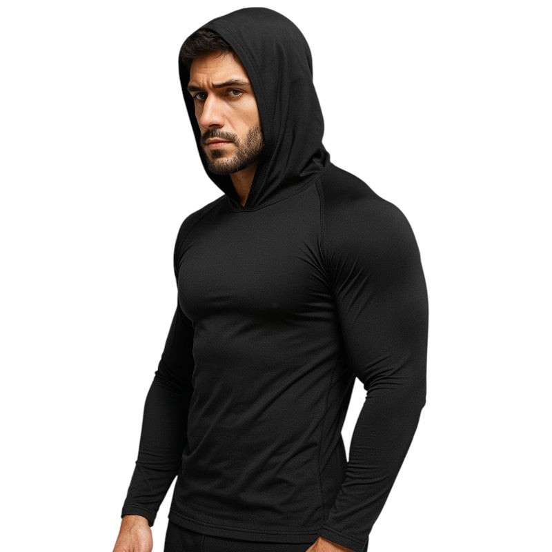 Army long sleeve hooded t-shirt