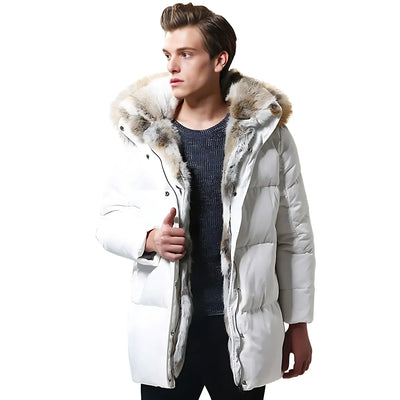 Army Parka Coat with Fur Hood