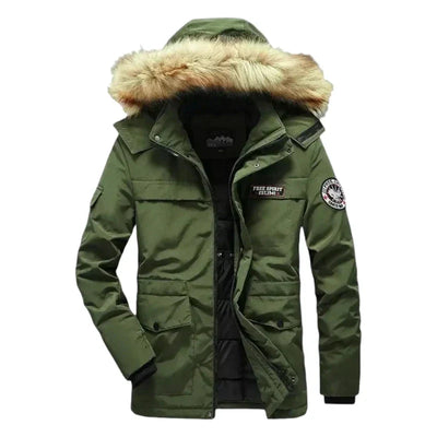 Army Parka Jacket with Fur