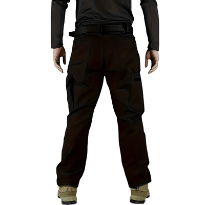 Black heavy duty combat trousers