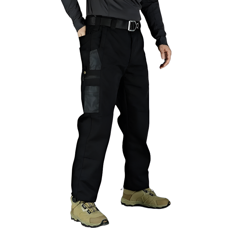 Black heavy duty combat trousers