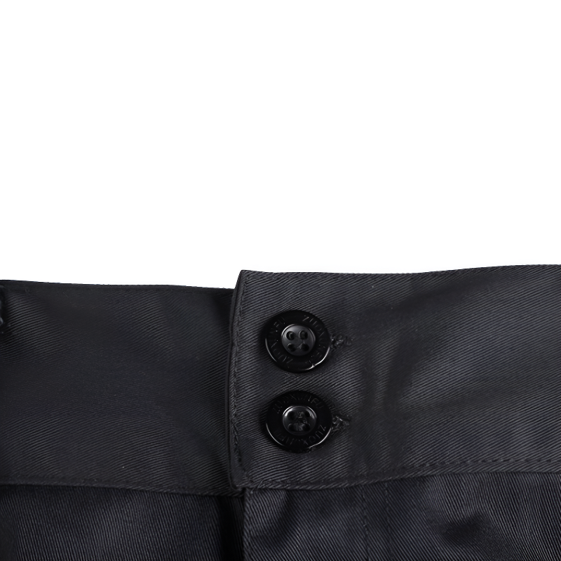 Black military combat trousers