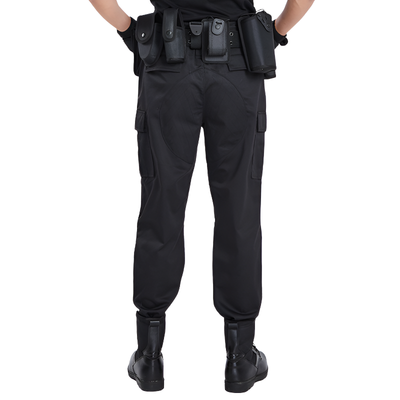 Black military combat trousers