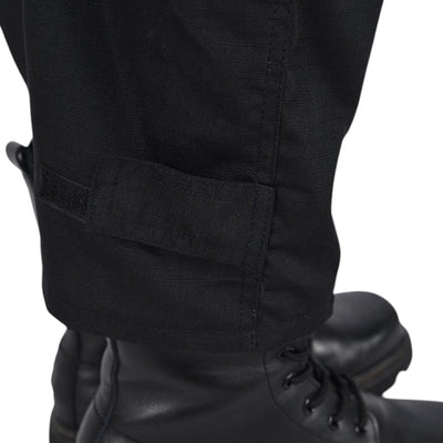 Black ripstop combat trousers