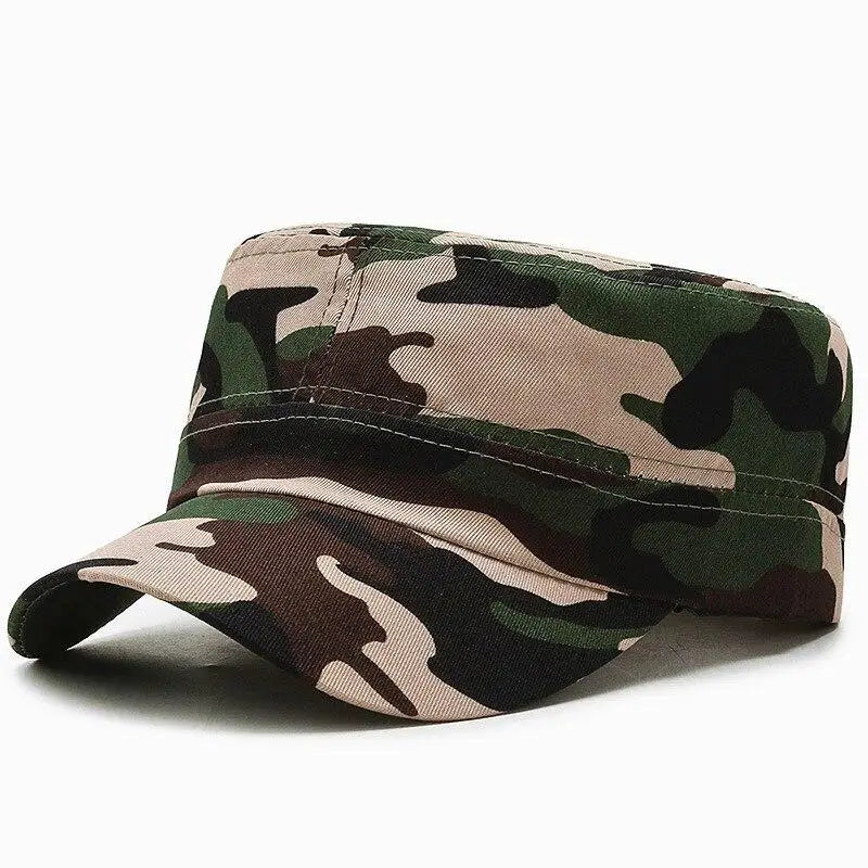 Buff military cap