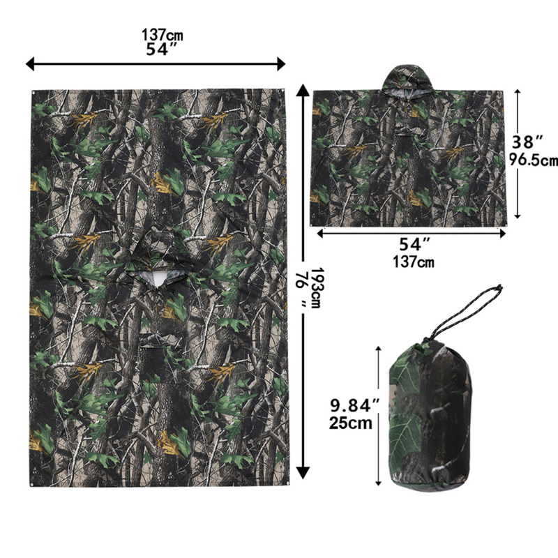 camo ponchos waterproof