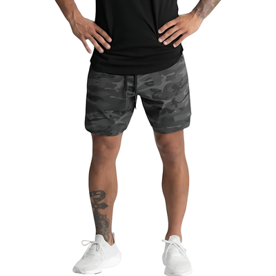 Camo running shorts mens