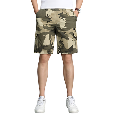 Camouflage cargo shorts for men