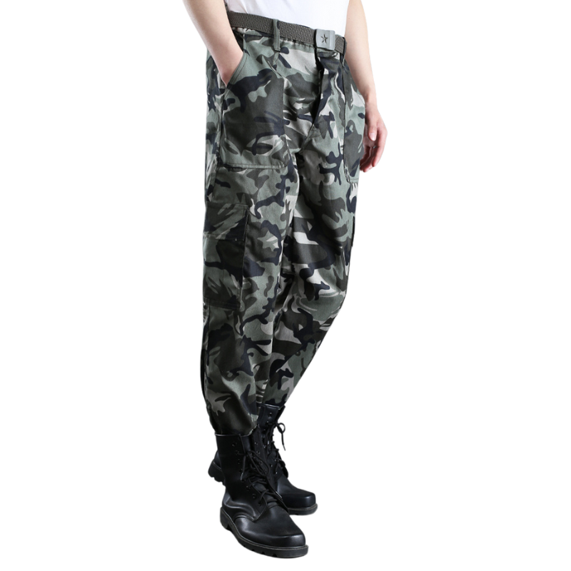 Camouflage combat trousers mens