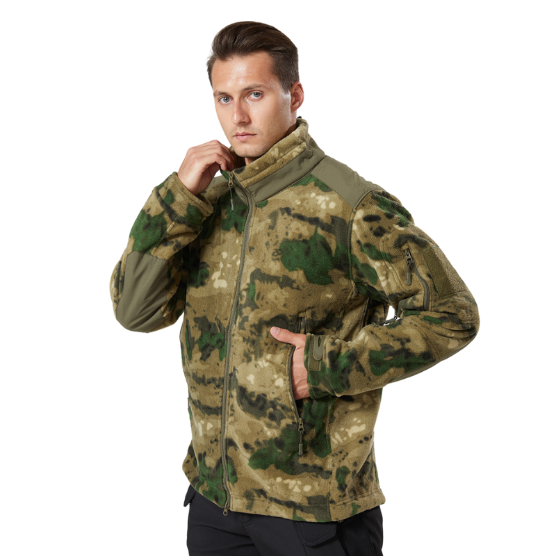 Camouflage fleece jacket army