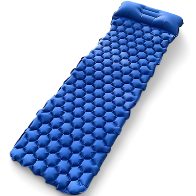 Camping air bed self inflating