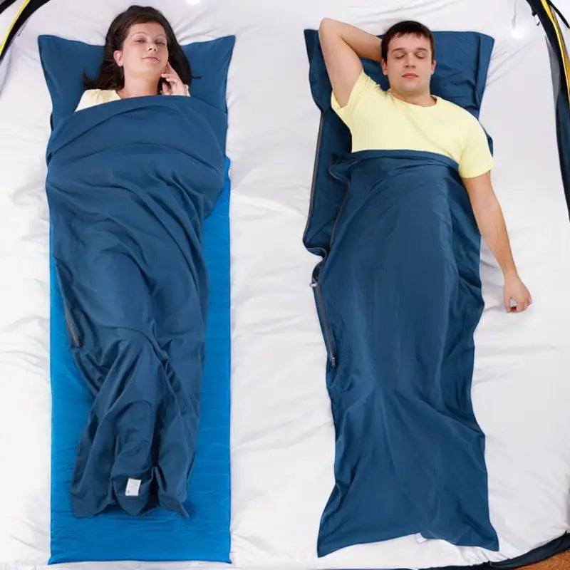 Compact sleeping bag liner