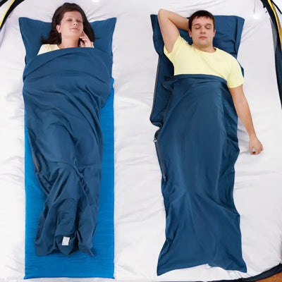 Compact sleeping bag liner