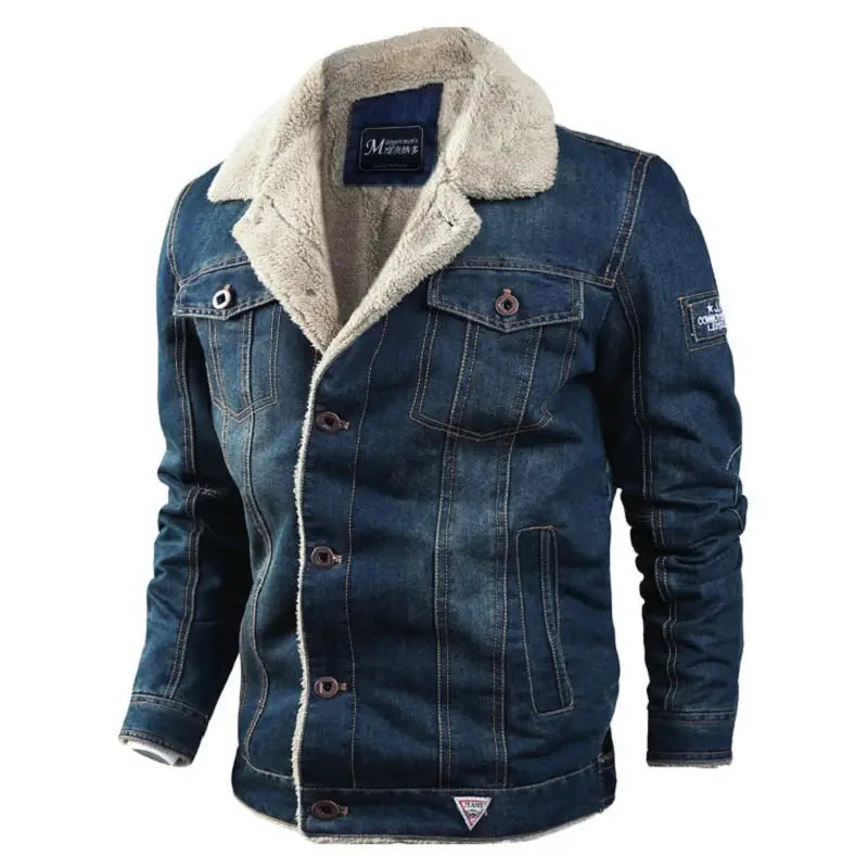 Denim Jacket Military Style