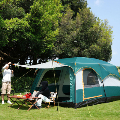Family tent camping