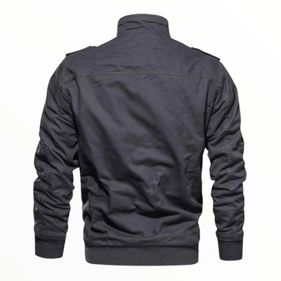 Fleece military navy jacket