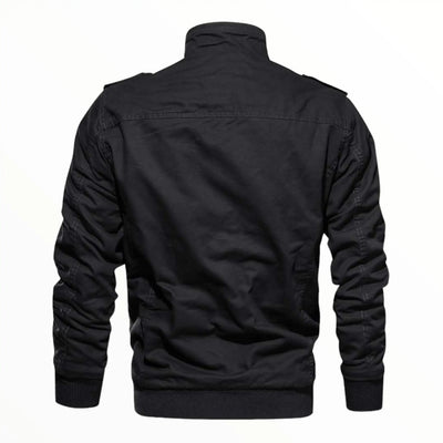 Fleece military navy jacket