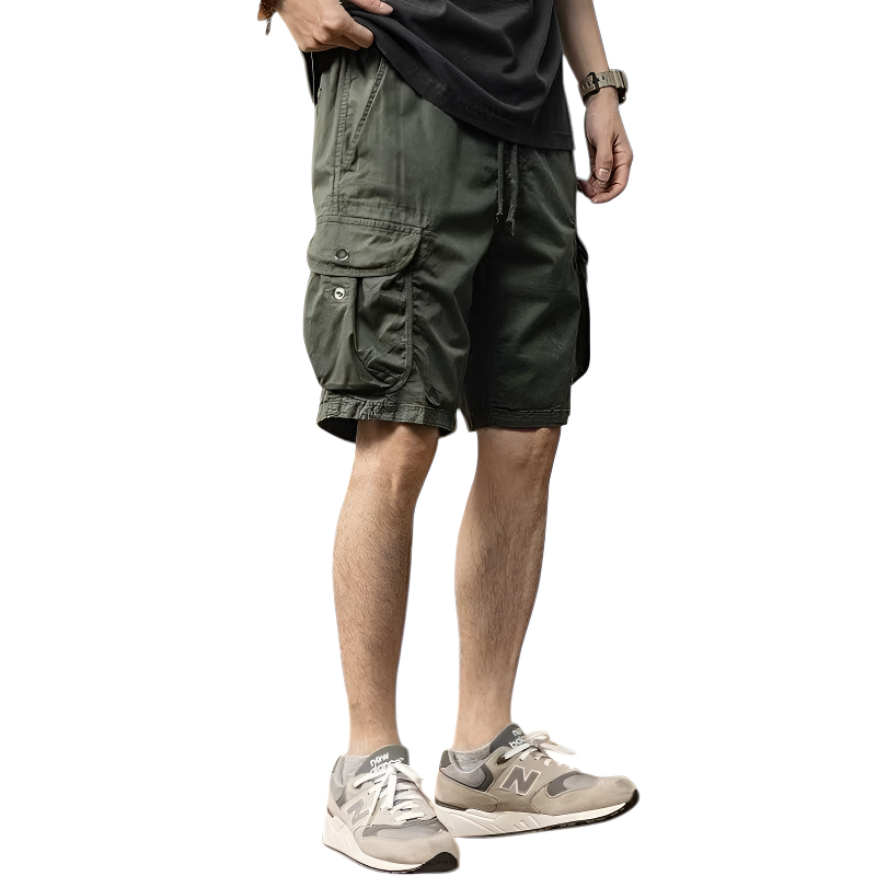 Green cargo shorts mens