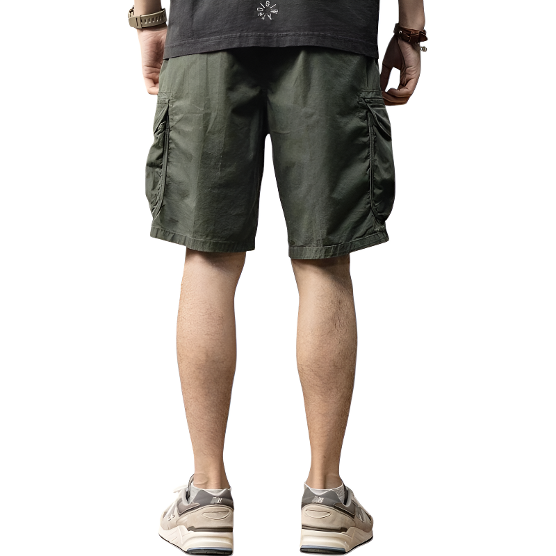 Green cargo shorts mens