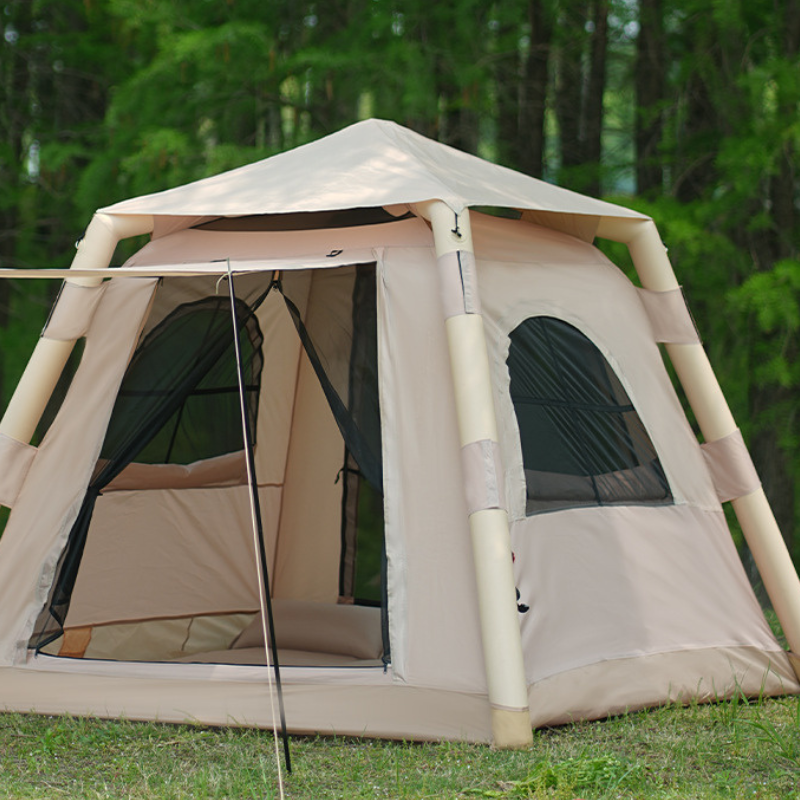 Inflatable tents for camping