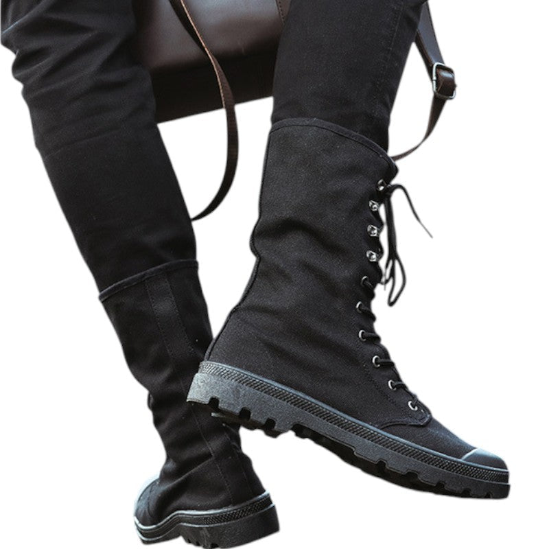 Knee high tactical boots