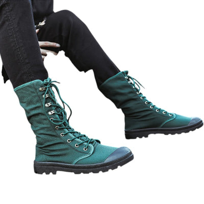 Knee high tactical boots