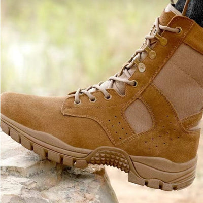 Lace-Up Zip Tactical Tan Desert Boots