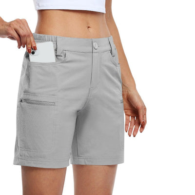 Ladies cropped cargo shorts