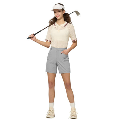 Ladies cropped cargo shorts