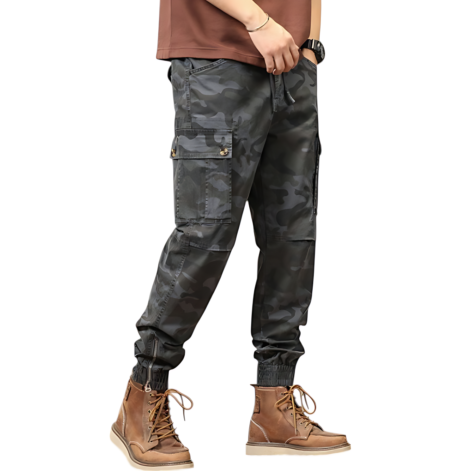 Mens army camo cargo pants