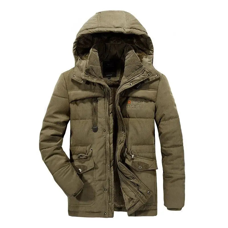 Mens army parka hood