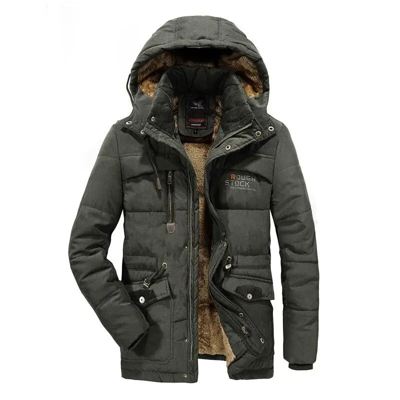 Mens army parka hood