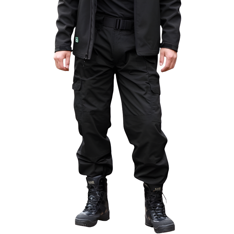 Mens black combat trousers