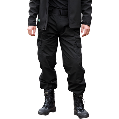 Mens black combat trousers