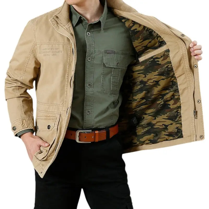 Mens khaki military jacket