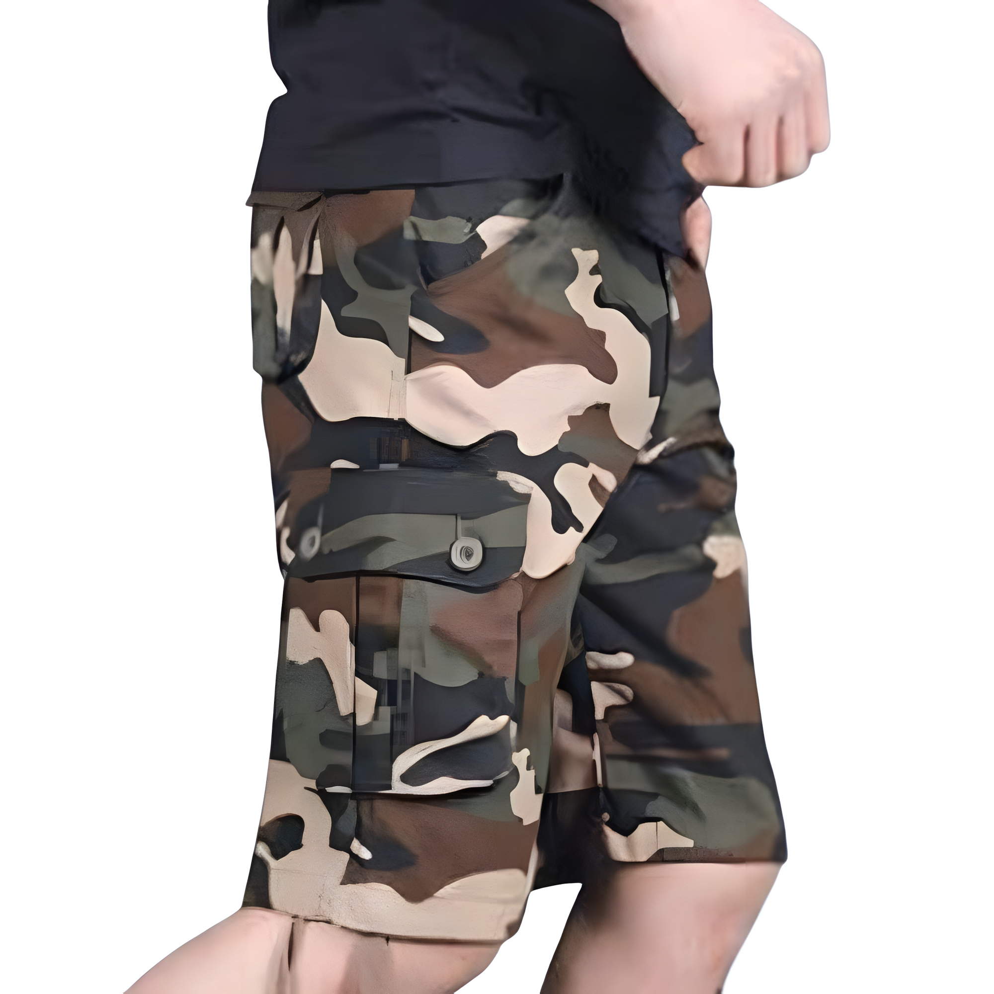 Mens long camo shorts