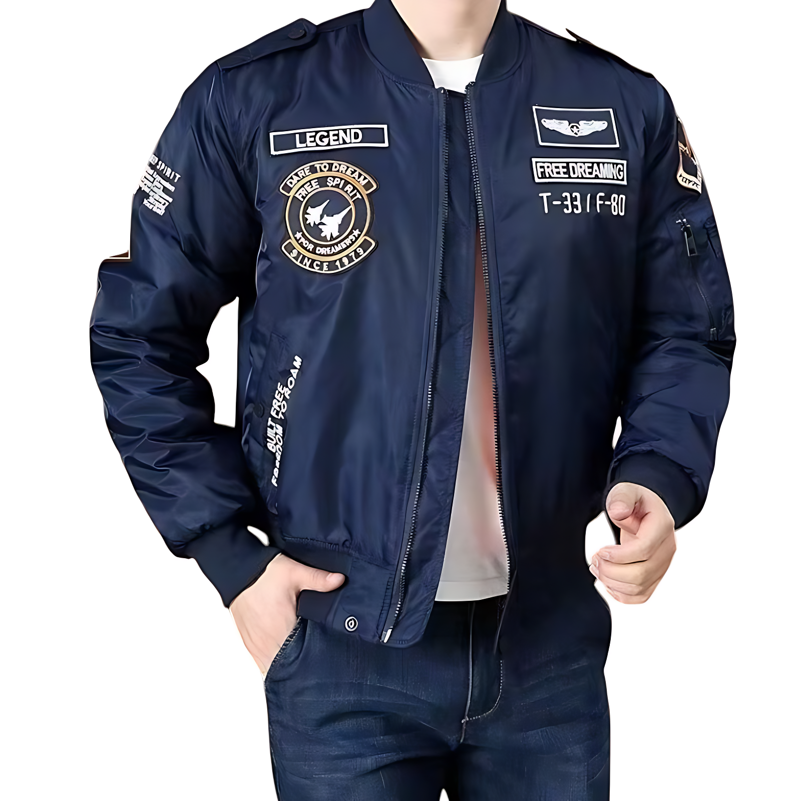 Mens military flight jacket