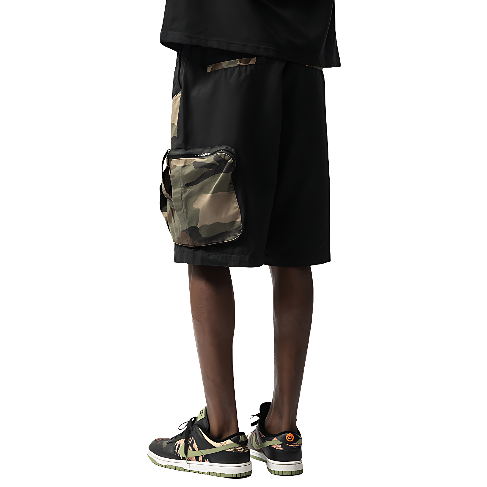 Men’s quick dry camo cargo shorts