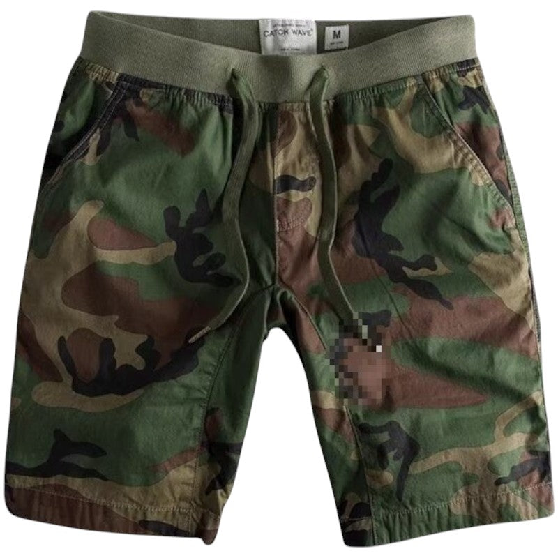Mens stretch camo shorts