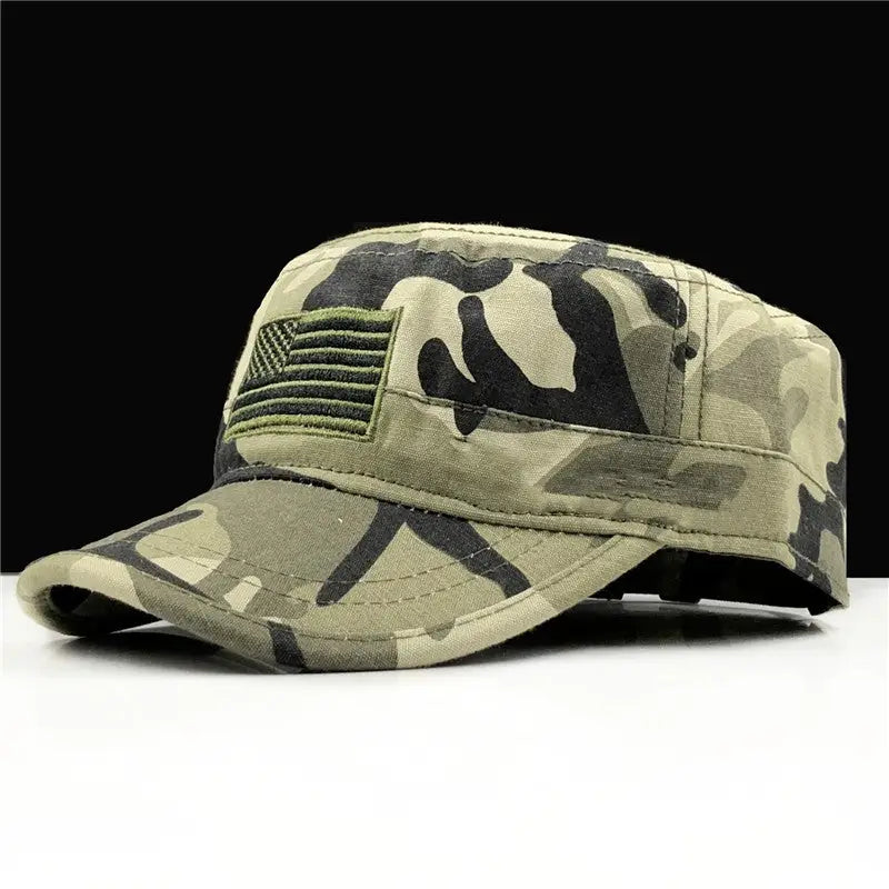 Military baseball cap with flag