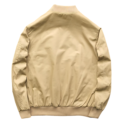 Military bomber jacket with patches