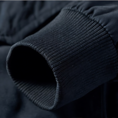 Military bomber jacket with patches