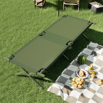Military folding camping bed