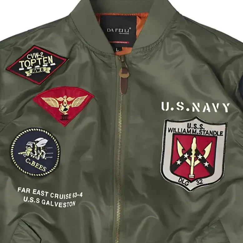 Military Green Bomber Jacket Mens