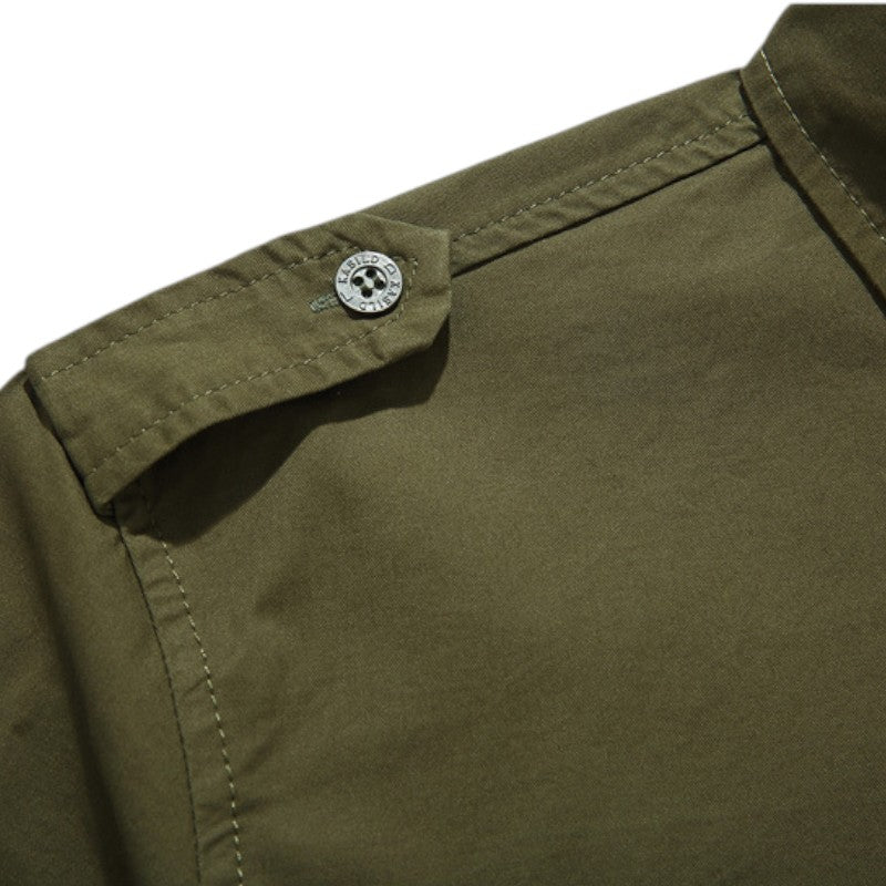 Military shirt with velcro patches
