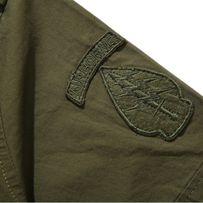 Military shirt with velcro patches