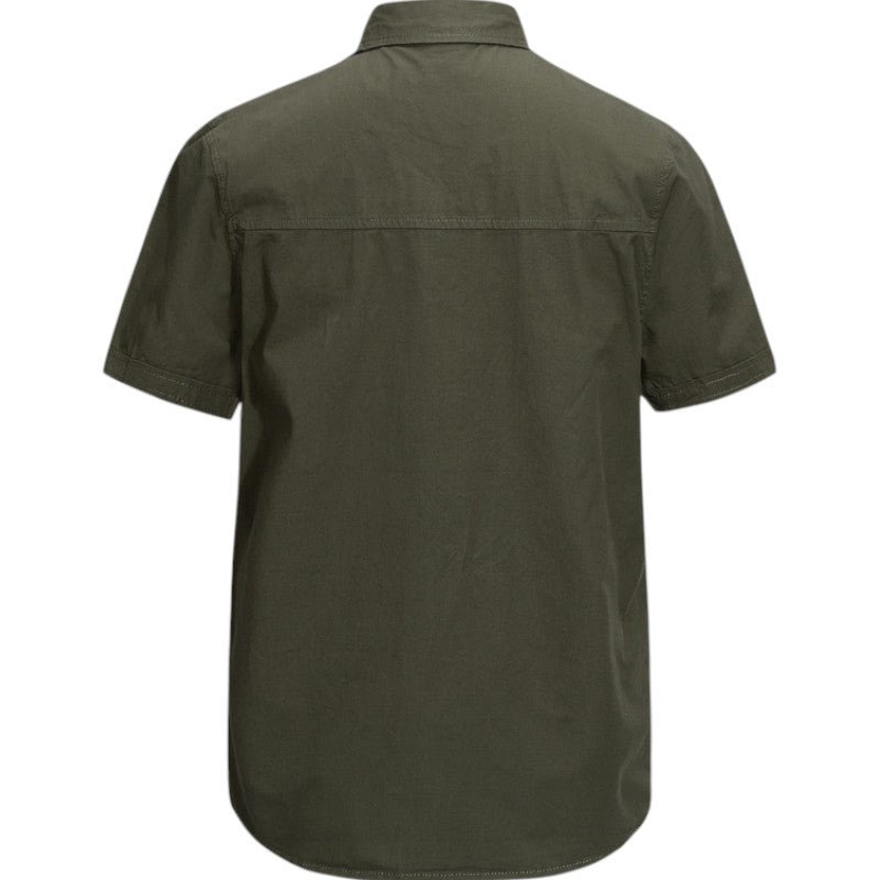 Military shirt with velcro patches