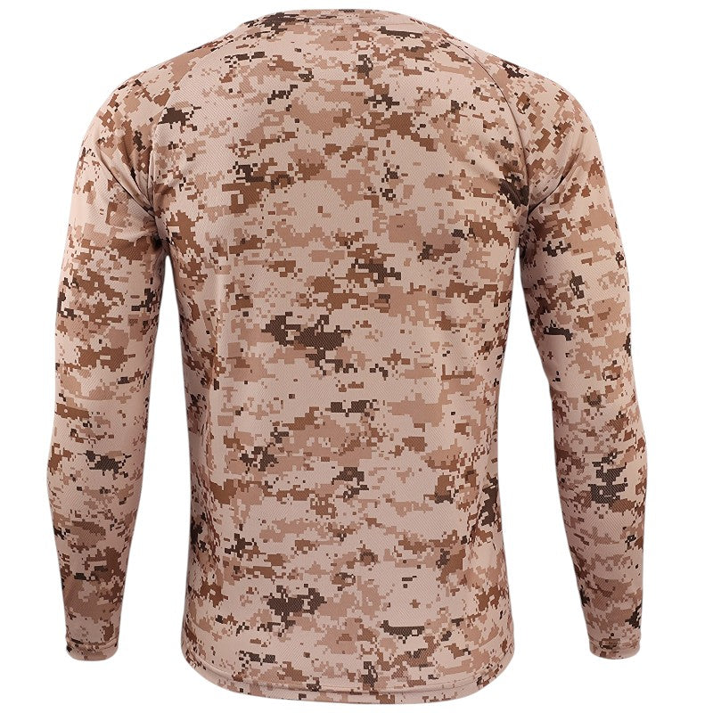 Military style men’s camo combat long sleeve t shirt