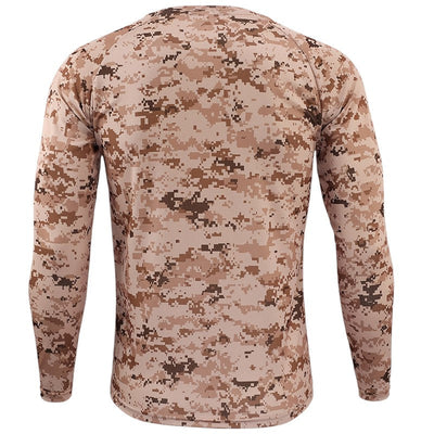 Military style men’s camo combat long sleeve t shirt